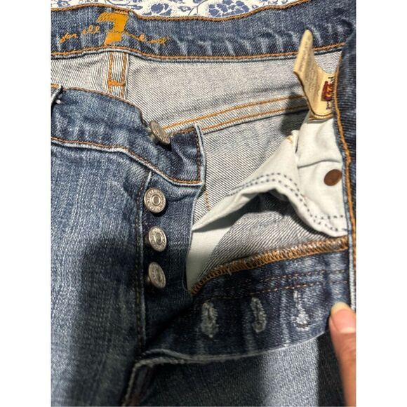 7 for all Mankind Boy cut button fly jeans 27 - Picture 4 of 8